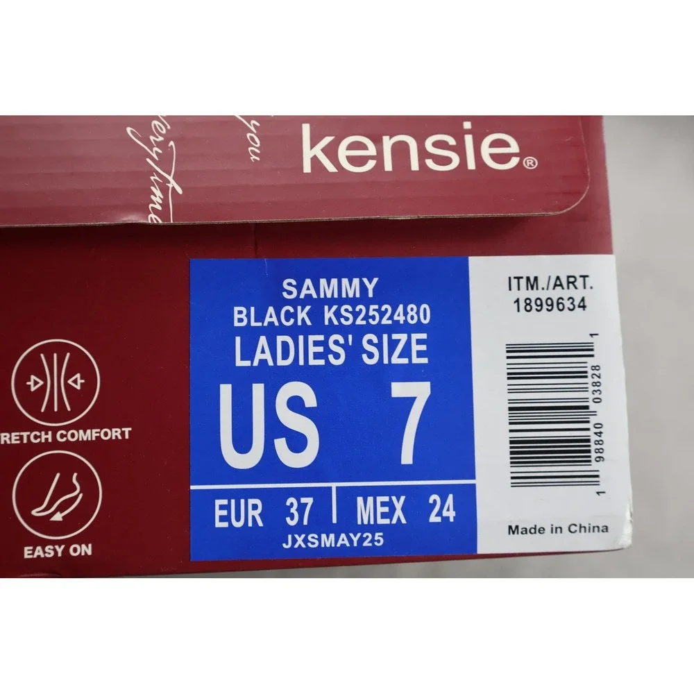 Kensie Shoes Womens Size 7 Black Slip-On Flat Pointed Toe Comfort SAMMY KS252480